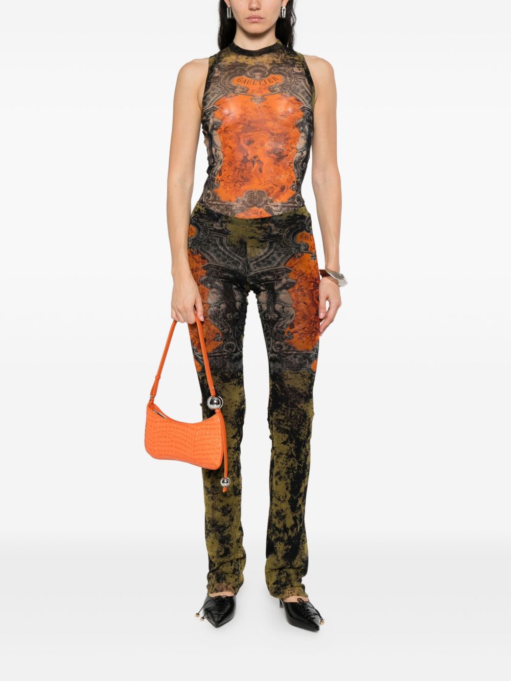 mesh tank top printed medaillon woman multicolor - JEAN PAUL